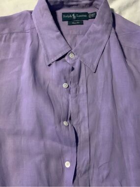 Ralph Lauren Men's Lavender Button-Up Shirt - Light Purple